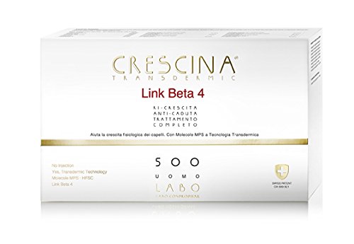 Crecina Transdermic Link Beta 4 Traitement complet anti-chute 500 Homme 40 ampoules
