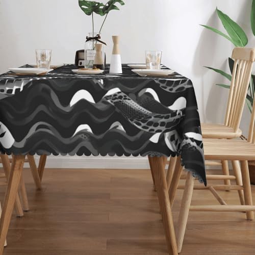 Nappe rectangulaire imprimé serpent pour dîner chic et table de fête