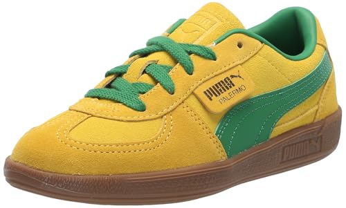 Puma Unisex Puma Kids Palermo Sneaker (Big Kid) Pel&eacute; Yellow/Yellow Sizzle/Archive Green 4 Medium