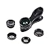 SimpLenz 5 in 1 Clip On Cell Phone Camera Lens Kit | For iPhone 7 6/6S 6S Plus, Samsung Galaxy S7/S7 Edge S6/S6 Edge, Most Smartphones and Tablets | Telephoto, Fish Eye, Wide Angle, CPL, Macro Lens