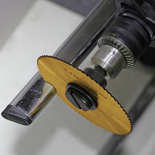 Yklp 3 Inch Hss Circular Saw Blade Set With Mounting Mandrel 3/8" & 1/4" Arbor Hole For Die Grinder Rotary Tool For Cutting Wood Plastic Metal (3'' Hss Saw Blade 100T (1Pc)+Mounting Mandrel (1Pc)) #TOP6