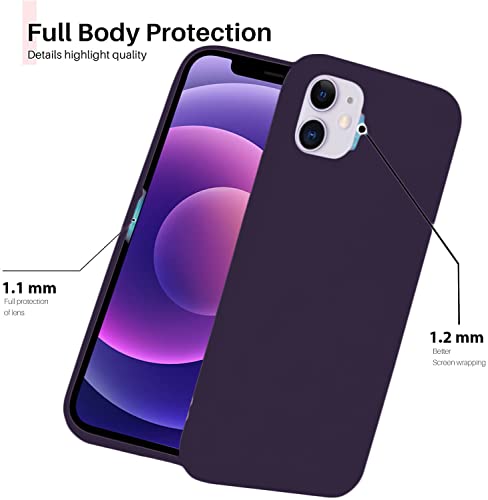 Image of VONZEE Liquid Silicone Case Compatible with iPhone 11 6.1 inch(2019), Gel Rubber Full Body Protection Cover Case Drop Protection Case (Deep Purple)