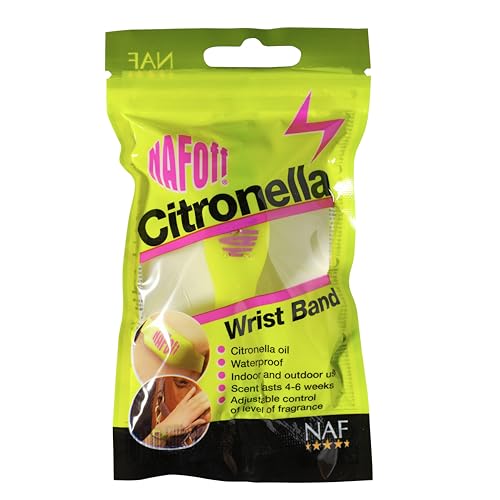 NAF Off Citronella Wrist Band – Long-Lasting Citronella Scented Band for Riders – Ideal for Outdoor Riding, Yard Work & Travel – Reusable & Adjustable Insect Repellent Wristband