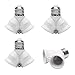JACKYLED 2 in 1 Light Socket Splitter E26 E27 Adapter Converter 4-pack