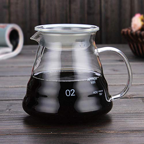 500Ml Glass Coffee Carafe, Pour Over Coffee Server, Water Carafe & Kettle - Heat Resistant Server Pot For Delicious Coffee #TOP2