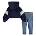 Levi's Baby Girls' Hoodie and Denim 2-Piece Outfit Set, Peacoat/Day Off, 9M