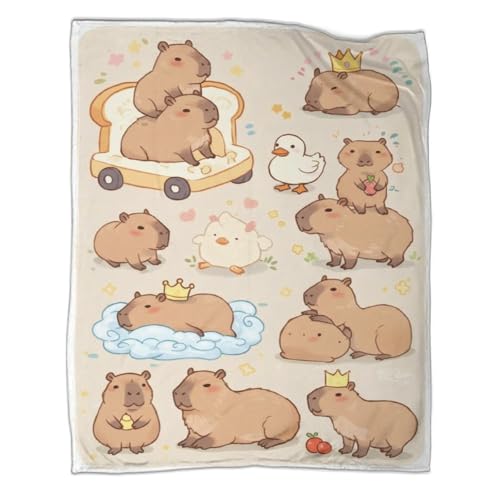 Plaid capybara mignon pour des soirées cocooning en couple