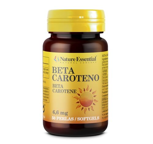 Nature Essential | Beta Caroteno 6,6mg | 50 Cápsulas | 50 Días | Melanina y Retinol | Piel y Envejecimiento