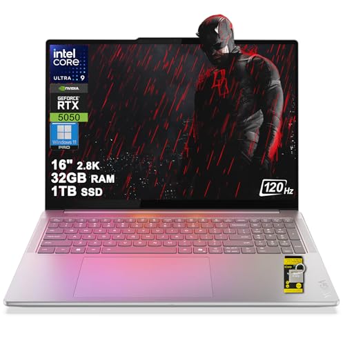 Lenovo Yoga Pro 9i 16 Creator AI Laptop 16" 2880x1800 OLED 120Hz Touch 1100nits Peak Intel 16-core Ultra 9 285H 32GB RAM 1TB SSD GeForce RTX 5050 Up to 440 AI TOPS Backlit Thunderbolt Win11Pro ICP Hub