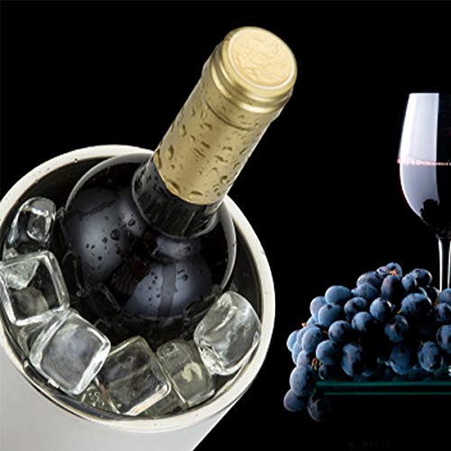 CHILDHOOD Wine Chiller Bucket Dual Wall Insulated Stainless Steel Wine/Champagne Cooler Bucket, Keeps Wine Cool - Thumbnail 5