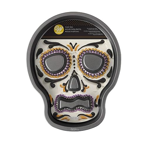 Wilton Moule à gâteau anti-adhésif en forme de tête de mort 22,4 x 30,5 cm