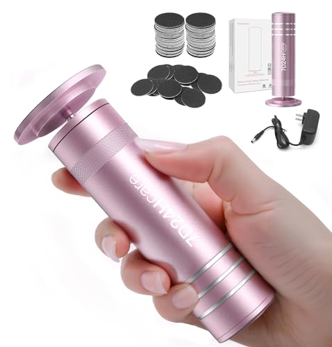 Electric Callus Remover for Feet，Electric Foot Care Tools，Stepless Speed Rechargeable Grinder with 60 Sandpaper Discs, Professional Pedicure Tool for Dead Dry Crack Skin Calluses-Pink 008