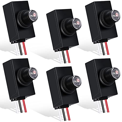 6 Packs Dusk to Dawn Sensor AC Photocell Switches Outdoor 120V Photoelectric Switches for Most Outdoor Lighting Bulbs