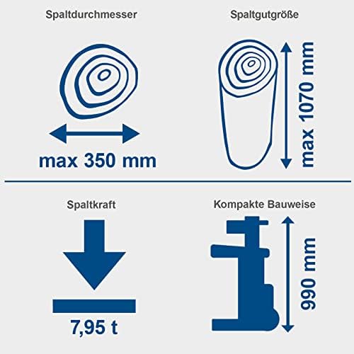 Bild 1 - Scheppach Compact 8T Meterholz Holzspalter stehend | 7,95 Tonnen Spaltkraft 400V 3500W | Holzlänge 1070mm / max. Ø 350mm | schwenkbarer Tisch | Hartholz & Weichholz - mit Fahrvorrichtung