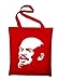 Styletex23 Lenin Jutebeutel Baumwolltasche, red