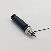 M8 4 Pin Male Connector, 8mm Industrial Circular Connector IP67 A Code Straight Type Adapter Field Assembly Wireable Sensor Unshiled 60V 4A AC/DC Connector