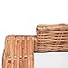 Homgoday Rattan-Sofa 3-Sitzer mit Kissen, Cremeweiß, 195 cm, für Garten und Terrasse - Natur-Rattan + Mango-Holz Terrassensofas, Gartenmöbel Model276351