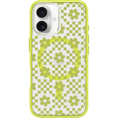 OtterBox Symmetry Series Clear MagSafe Case for iPhone 16, Shockproof, Drop proof, Protective Thin Case, 3x Tested to Military Standard, Clear/Yellow