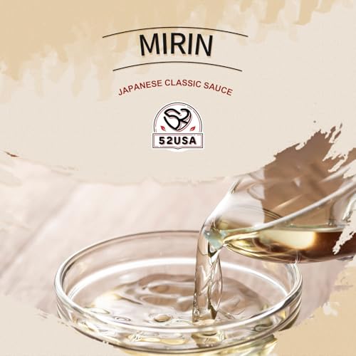 Image of 52USA Mirin Cooking Wine, Authentic Japanese Seasoning for Sauces, Marinades, and Glazes, 16.9 FL OZ Bottle