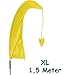 Produktbild alles-meine.de GmbH 1 Stück XL - 1,5 m - Windfahne/Balifahne - GELB - mit Fahnenstange - UV-beständig & wetterfest - Windrichtungsanzeige - aus Nylon/Flagge Windrichtun..