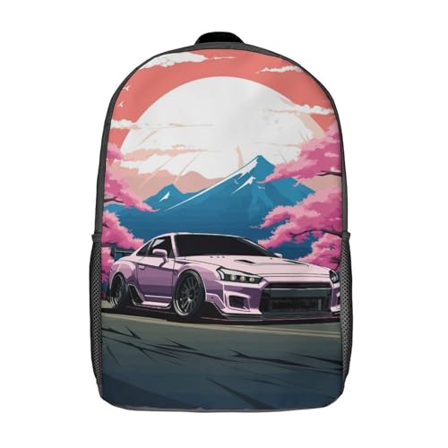 LMYmoney Sacs à dos pour enfants, sac à dos 3D pour enfants, cartable JDM Drift Car Japan, sac à dos pour enfants, sac d'école tendance pour étudiants, sac à dos pour garçons et filles, 43 cm