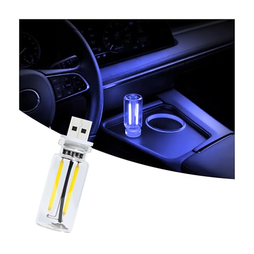 Ligrel blue USB night light in a vehicle interior