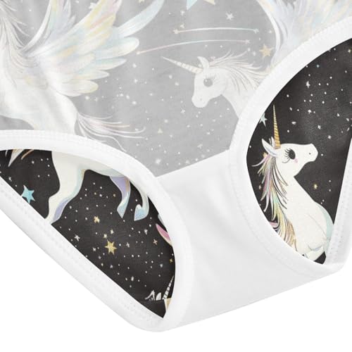 Winged Unicorns Girls' Underwear Cotton Girls Briefs Soft Toddler Underwear 2T 5