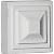 Ekena Millwork ROS04X04DR 4 3/8 inch W x 4 3/8 inch H x 1 4 inch P Dover Rosette, White