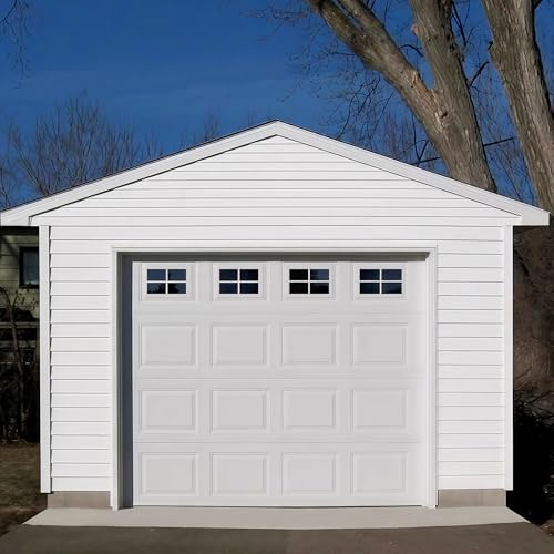 NILEHO 16 Pcs Black Magnetic Faux Windows Panels for 1 Car Garage Household Essentials Metal Garage Door Decorative Easy Installation Sheets and Plates of Metal - 6.125