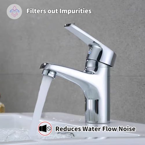 TSBSHum Bathroom Sink Aerator,2.2 GPM Faucet Aerator, Made of Solid Brass and Stainless Steel,15/16 Inch Male Thread Faucet Replacement with Gasket,For Kitchen and Bathroom,6PCS(Silvery) - Thumbnail 4
