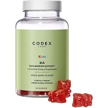 Kids Skin Barrier Support Gummies - Mixed Berry Flavor L-Histidine with Vitamins & Zinc - 60 Gummies for Sensitive or Eczema-Prone Skin - Non-GMO Vegan Supplement