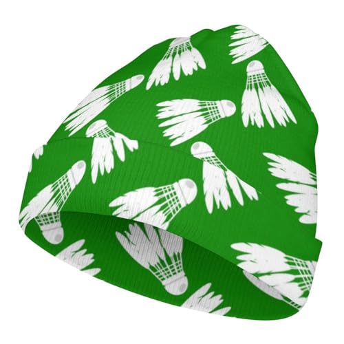 Badminton Kids Beanie Hat for for Girls Boys Children Cap Winter Knitted Chemo Cancer Headwear Accessories Gifts Decoration Black