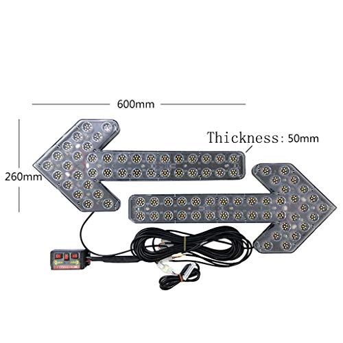 SSCYHT Car Traffic Arrow Flashing Light Guide Warning Indicator, Traffic Consultant Led Directional Arrow Light,12v,60cm