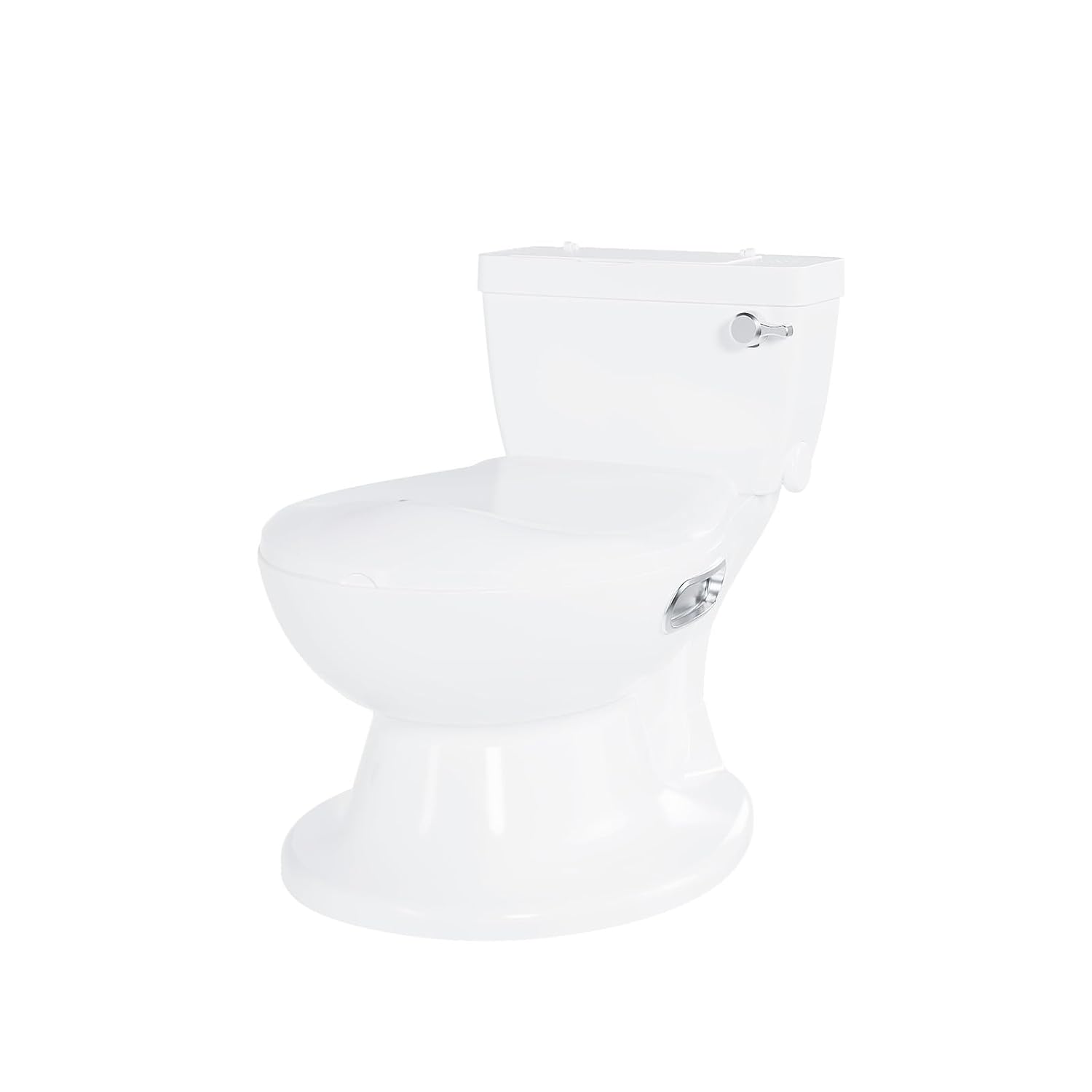 Toddler Potty Training Toilet, Realistic Potty Training Toilet for Baby Ages 18 Months+ with Soft Seat, Removable Pot, Realistic Flushing Sound, Storage Tank and Toilet Paper Holder