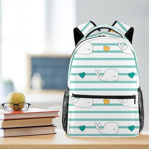 Sac à dos motif hippocampes et coquillages multicolore léger pour filles et garçons - 6