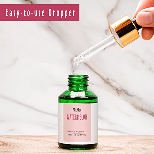 Image of Watermelon Fragrance Oil, MitFlor 30ml Single Scented Oil, Large Size Premium Fragrance Oil for Soap & Candle Making, Fruity Diffuser Oil Scents