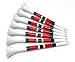 NorthPointe 3 ¼” Golf Tees Plastic – Red & Black Stripes - 100 Plastic Golf Tees in Bulk (Red & Black Stripes)
