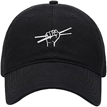 Baseball Cap Men Drummer Sticks Embroidered Dad Hat | Unique Embroidery,Washed Cotton,Basic daily wear,Metal buckle adjustable back,unisex for men & women,lightweight & breathable