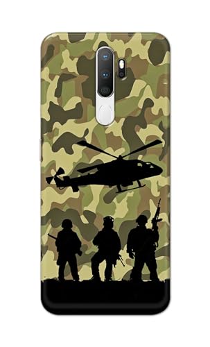 Image of Printed Hard Back Cover Case for Oppo A5 2020 | Oppo A9 2020 Back Cover (Army) -1111
