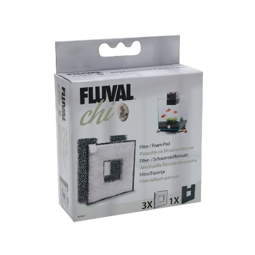 Fluval Chi Filter Replacement- 3 Filter Cartridges and 1 Foam Biological Cartridge