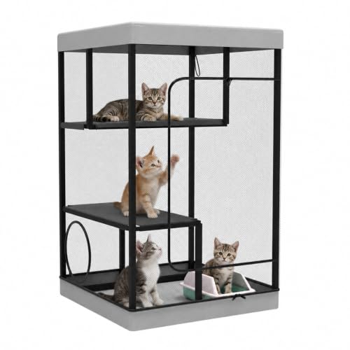 Large Catio Outdoor Cat Enclosure Cat Cage 43.3"× 26" × 26"