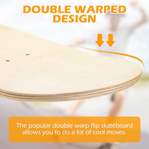 image for Honoson 3 Pcs Blank Skateboard Decks Maple Skateboard Deck 7 Ply Woode
