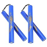 ZDNT 2 Pairs Foam Nunchucks,Safety Practice Nunchaku with Rope,Martial Arts Nunchucks,Foam Training Nunchucks Portable Training Nunchuck Foam Martial Arts Nunchucks for Kids and Beginners (Blue)