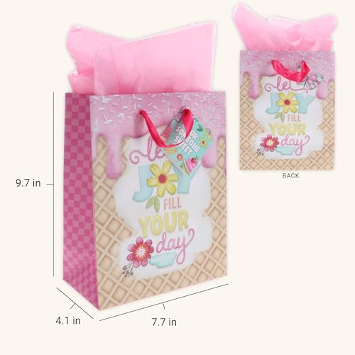 Image of Christian Art Gifts Medium Pink Gift Bag for Girls with Tissue