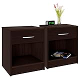 nachttisch braun schwarz 【 Zeitloses Design 】Die Nachtkonsolen vereinen zeitloses Design mit großzügigem Stauraum. Durch diese klare Formgebung lassen sich die Konsolen ideal mit anderen Wohneinrichtungen kombinieren und passen sich harmonisch in Ihr Schlafzimmer Ambiente ein.