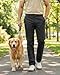 NY Threads Mens Chino Pants Regular Fit Cotton Stretch 4 Pocket Casual Pants, 36W x 30L, Black