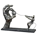 Life's Struggle Abstract Table Sculpture | Metallic Bronze, Gold, and Charcoal Gray Finish | Inspirational Strength, Willpower, and Determination Contemporary Stylized Tabletop Sculpture Accent Decor