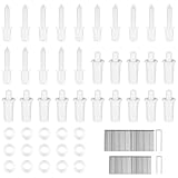 TIESOME 125 Pcs Pieces Repair Plantation Shutters Tool Set Plantation Shutter Louvers Staples Replacement Repair Pins for Windows Tools Supplies (Mixed Sizes)