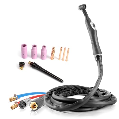 STAHLWERK Torche de soudage TIG à refroidissement par eau WP18 | SR18 jusqu'à 300 A avec 5 m de flexible de gaz de protection pour postes à souder TIG