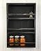 Mansfield Cabinet No. 102 - Solid Wood Spice Rack Cabinet White Wash/Navy Blue